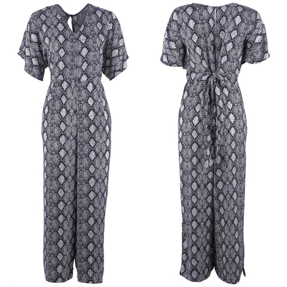 NWT Cropped Snakeskin Jumpsuit - Picture 3 of 3